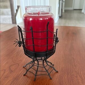 Black Spider Web Holder (candle not included)